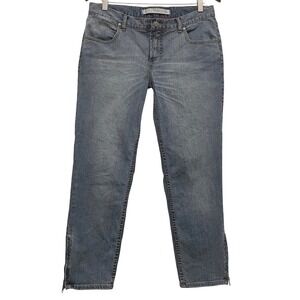 Vintage Express Precision Fit Cropped Jeans Ankle Zipper Mid Rise Y2K‎ Size 10